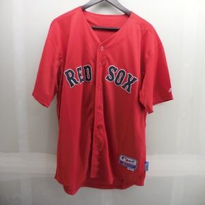 Majestic Boston Red Sox David Ortiz 34 Authentic Jersey Red Mens Sz 50 Cool Base